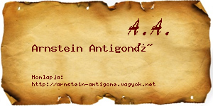 Arnstein Antigoné névjegykártya